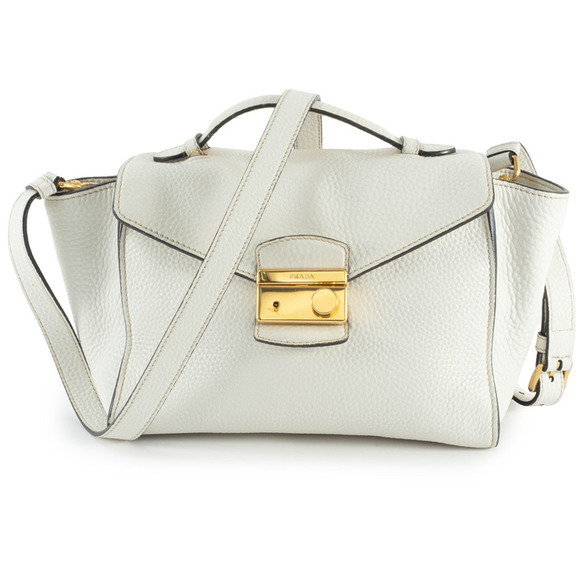 PRADA Handbags - Prada Handbag BT0962 Leather White Women's Shoulder Bag PRADA